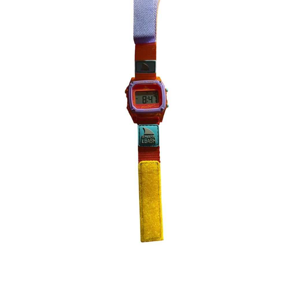 Freestyle Shark Leash Digital Watch Neon Orange Purple FS101281 Surf Sport